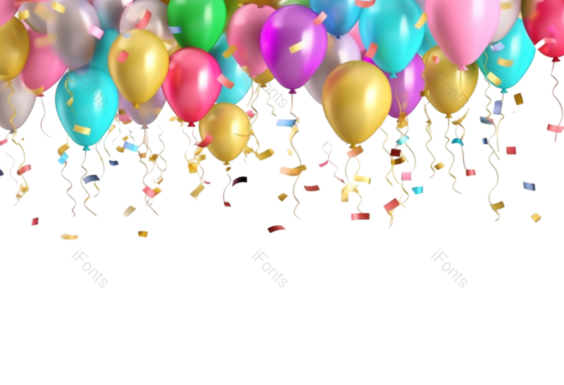 装饰图片,狂欢节元素,五彩纸屑PNG,插画免抠素材